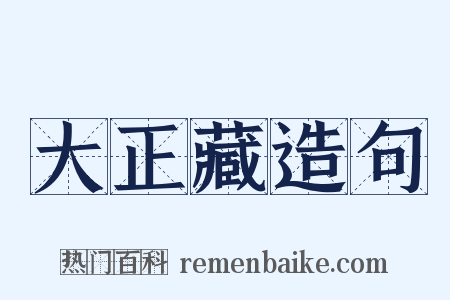 大正藏造句是什么意思的图片